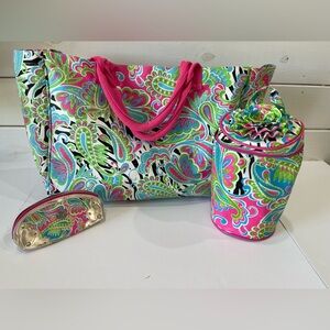 Vibrant Paisley Tote Bag Set